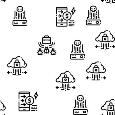 Pentesting Software Seamless Pattern Vector