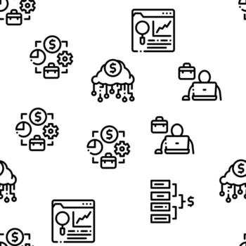 Data Scientist Worker Seamless Pattern Vector