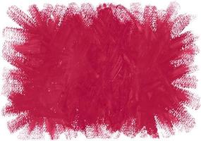 Abstract painting background with place for text. Brushstrokes of Viva Magenta trendy color paint on textured horizontal white canvas. Inspired by Pantone new color of the year 2023. photo