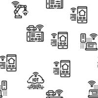 Internet Of Things Seamless Pattern Vector