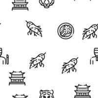 Korea Traditional Seamless Pattern Vector