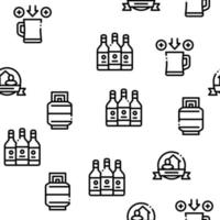 Home Brewing Beer Seamless Pattern Vector