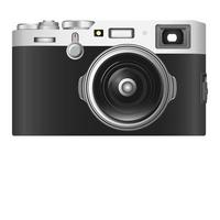 Isolated Camera design more detail, delicate camera in 3d realistic illustration, front view camera picture with copy space for background business website photo