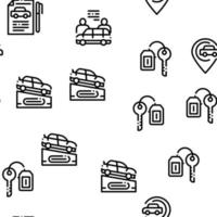 Car Dealership Shop Seamless Pattern Vector