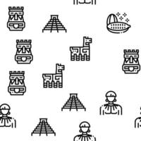 Aztec Civilization Seamless Pattern Vector