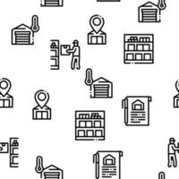 Warehouse And Storage Seamless Pattern Vector