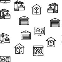 Warehouse And Storage Seamless Pattern Vector