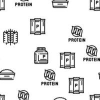 Protein Food Nutrition Seamless Pattern Vector