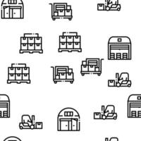 Warehouse And Storage Seamless Pattern Vector