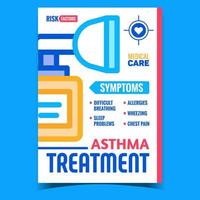 Asthma Treatment Creative Promo Banner Vector