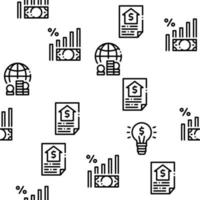 Investor Financial Seamless Pattern Vector