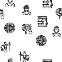 Aztec Civilization Seamless Pattern Vector