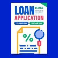 Loan Application Creative Promotion Poster Vector