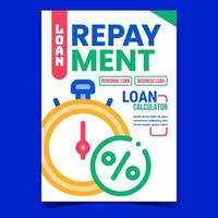 Loan Repayment Creative Promotion Banner Vector