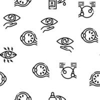 Glaucoma Ophthalmology Seamless Pattern Vector