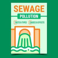 Sewage Pollution Creative Promotion Banner Vector