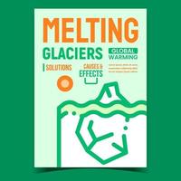 Melting Glaciers Creative Promotion Poster Vector