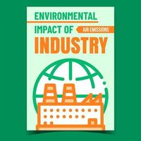 impacto ambiental del vector del cartel de la industria
