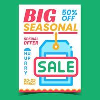 Big Seasonal Sale Creative Promotion Banner Vector