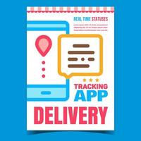 Delivery Tracking App Advertising Banner Vector