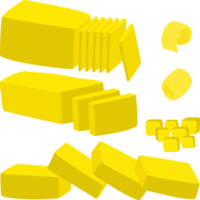 verschiedene süße schmackhafte Butter png