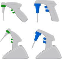 stort kit olika medicinska pipetter, dropper för laboratorium png