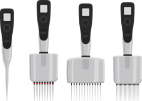 grote kit verschillende medische pipet, druppelaar voor laboratorium; png