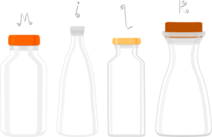grand ensemble de différents types de lait réfrigéré png