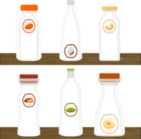 gran conjunto de diferentes tipos de leche fría png