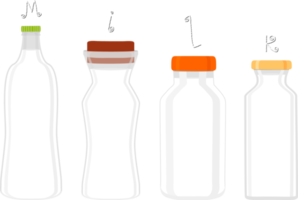 grand ensemble de différents types de lait réfrigéré png