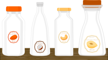 big set different types chilled milk png