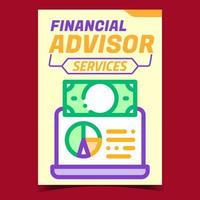 Financial Advisor Services Promotion Banner Vector