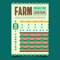 vector de banner de publicidad de sistema de riego agrícola