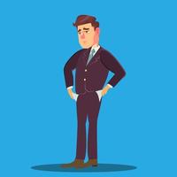 Businessman With No Money, Empty Pockets Turned Out Vector. Isolated Illustration vector