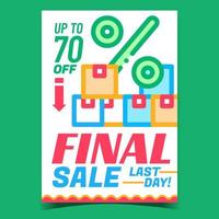 Final Sale Creative Promotional Poster Vector