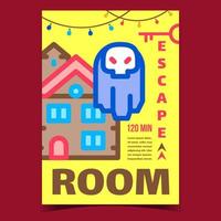 Escape Room Creative Advertising Poster Vector