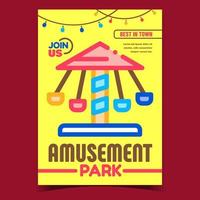 Amusement Park Creative Advertising Banner Vector