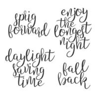 Modern Calligraphy Ink Of Word Daylight Vector