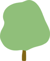 árbol de simplicidad dibujo a mano alzada diseño plano. png