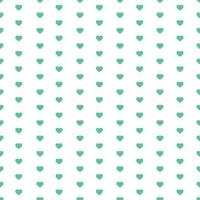 Green Seamless Hearts Pattern On White Background vector