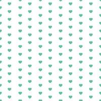 Green Seamless Hearts Pattern On White Background vector