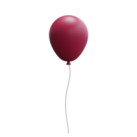 3d rosso Palloncino. 3d resa. png