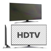 vector de televisor de pantalla led hdtv lcd moderno