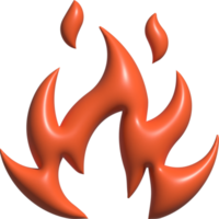3D-Symbol Flamme Feuer png