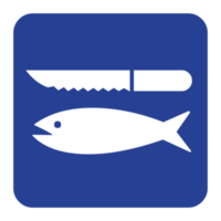símbolo de sinal de comida do mar em fundo transparente png