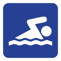 Swimming Sign Symbol on Transparent Background png