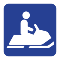 símbolo de sinal de snowmobile em fundo transparente png