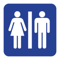 signe de toilette masculin et féminin sur fond transparent png