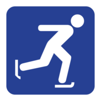 symbole de signe de patinage sur fond transparent png