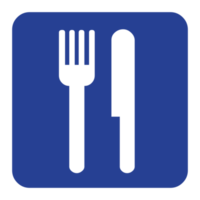 símbolo de sinal de restaurante em fundo transparente png